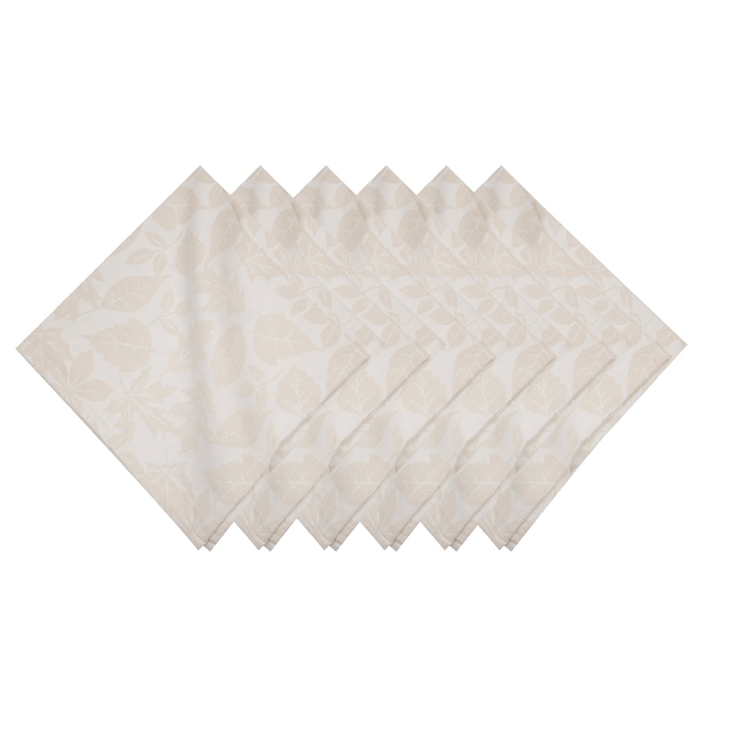 Warm Harvest Leaves Napkin S/6 - Beige