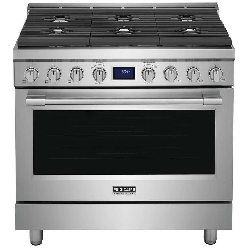 Frigidaire PCFG3670A 36" Wide 4.4 Cu. Ft. Free Standing Gas Range with - Stainless Steel