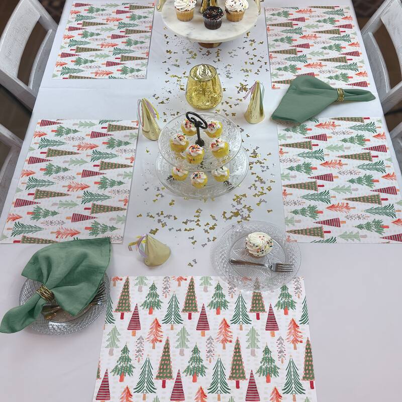Winter Wonder 24 Sheet Reusable Premium Paper Stock Placemats in Resealable Storage Bag Made in The USA 17" x 11"