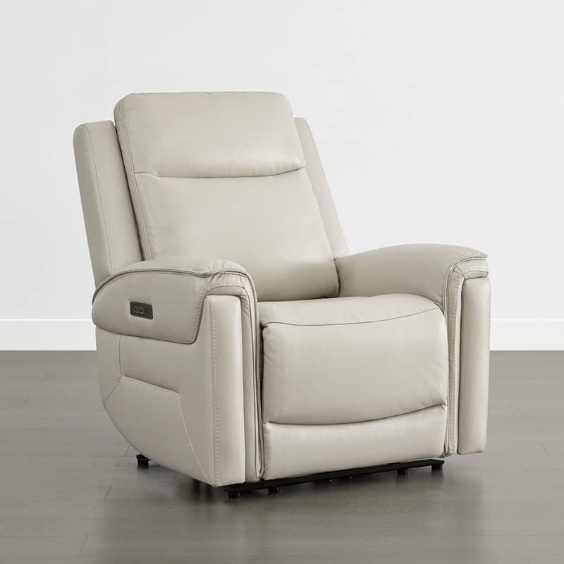 Spruce & Spring Dual Motors Genuine Leather Zero Gravity Recliner with Power Headrest