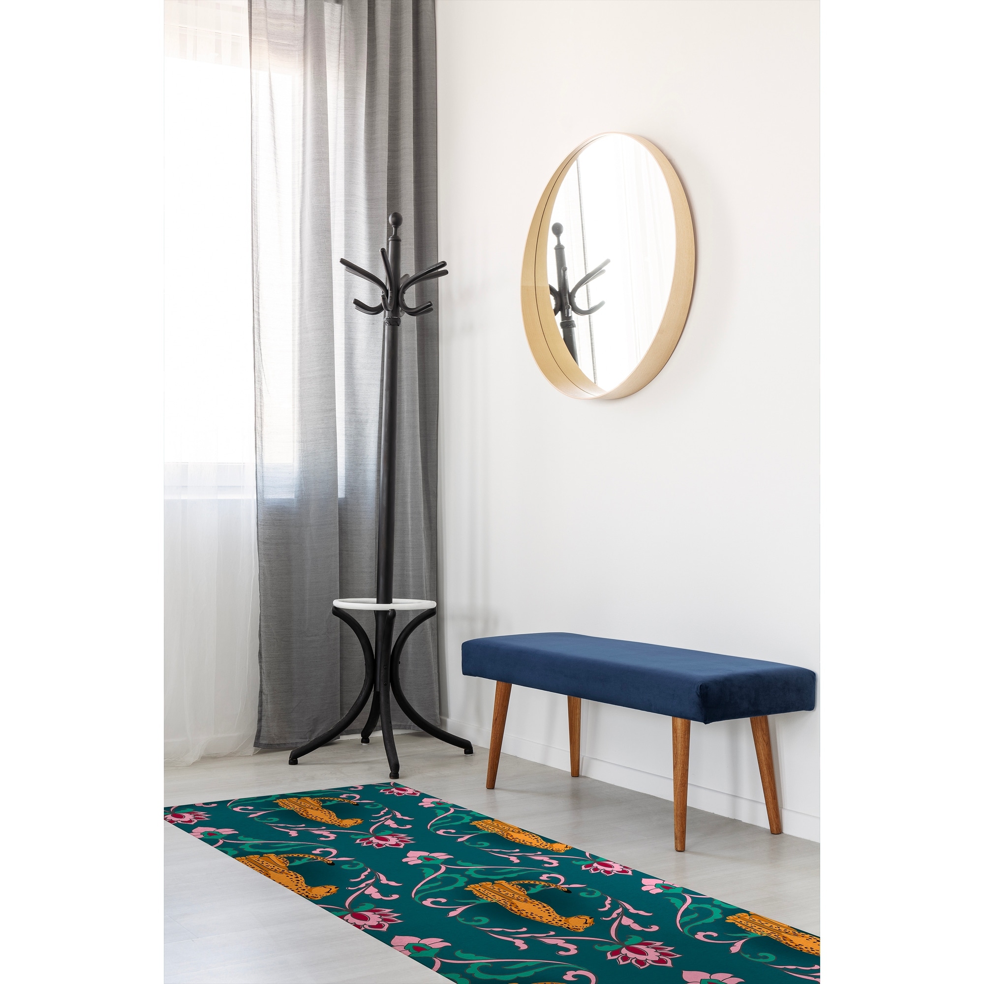 WILD CAT TEAL Area Rug By Kavka Designs