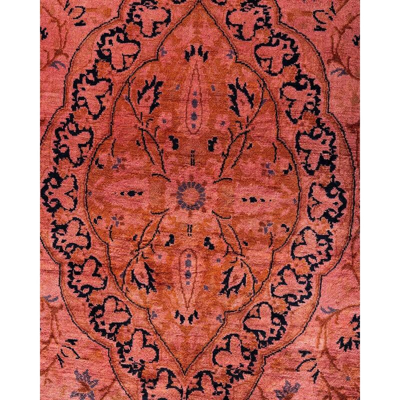 Contemporary Overdyed Wool Hand Knotted Area Rug - 5' 10" x 9' 5"