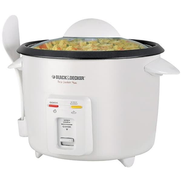 Black & Decker RC516 16-Cup Rice Cooker, White