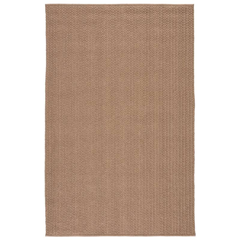Abad Handmade Indoor/ Outdoor Solid Poly Mix Area Rug by Havenside Home - 6'X9' - Tan
