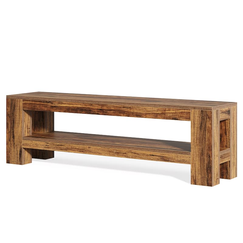 Long Dining Bench with Storage for Kitchen