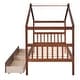 preview thumbnail 18 of 41, Twin Size Wooden House Bed with Drawers
