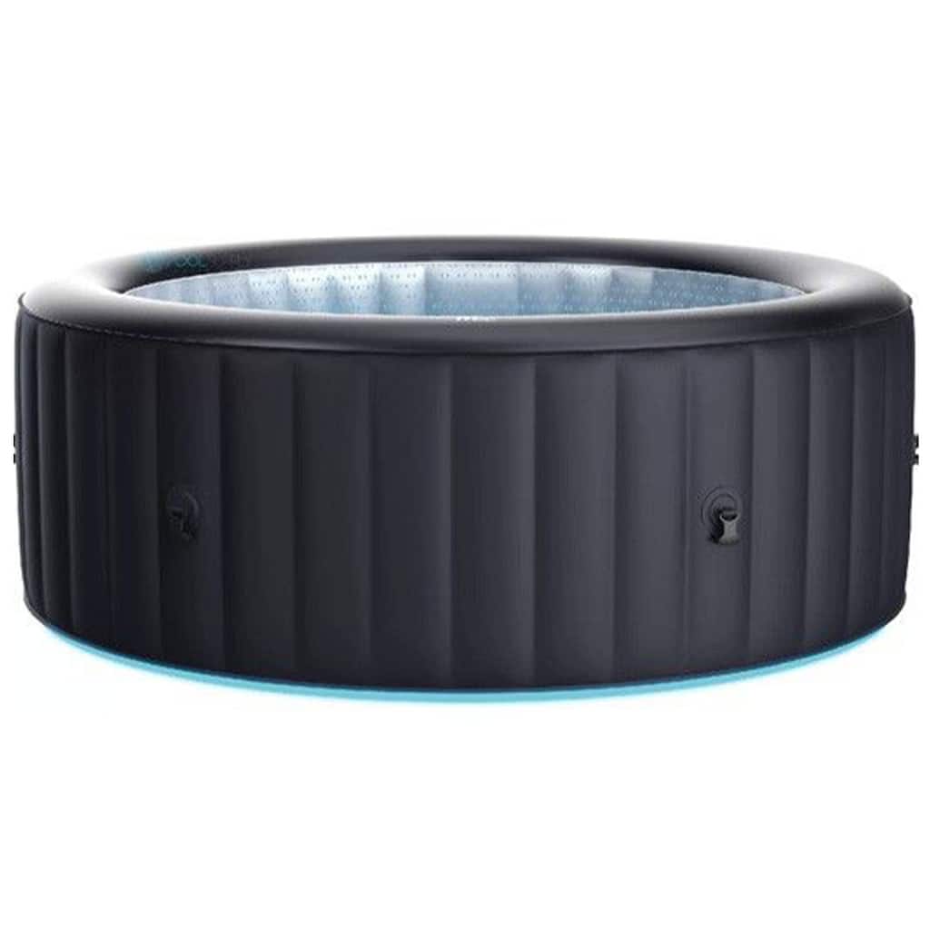 MSpa Round Inflatable Bubble Spa, 4 to 6 Person Hot Tub with LED Lights, Aurora - 73.9