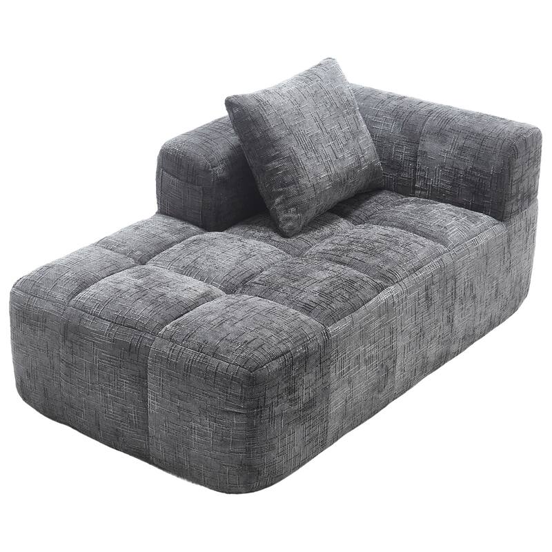 Chenille Loveseat Sofa, Minimalist Modular Sleeper for Living Room
