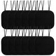 preview thumbnail 1 of 0, Sweet Home Collection Honeycomb Memory Foam Non Slip Chair Cushion Pad with Ties 16" x 16" Set of 12 - Black