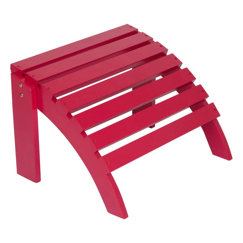 Laguna Wood Outdoor Patio Adirondack Chair Ottoman