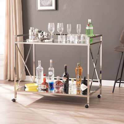 SEI Furniture Munchofen Metal Gold Bart Cart