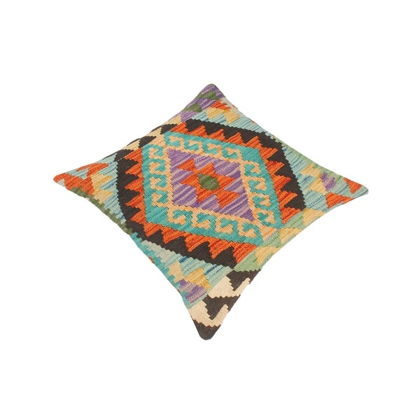 Tribal Everette Hand Woven Turkish Kilim Throw Pillow 18 In X 18 In On Sale Overstock 32524913