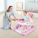 preview thumbnail 16 of 49, 6 in 1 Foldable Baby Walker with Adjustable Height - 28" L x 24" W x 19.5" H Pink