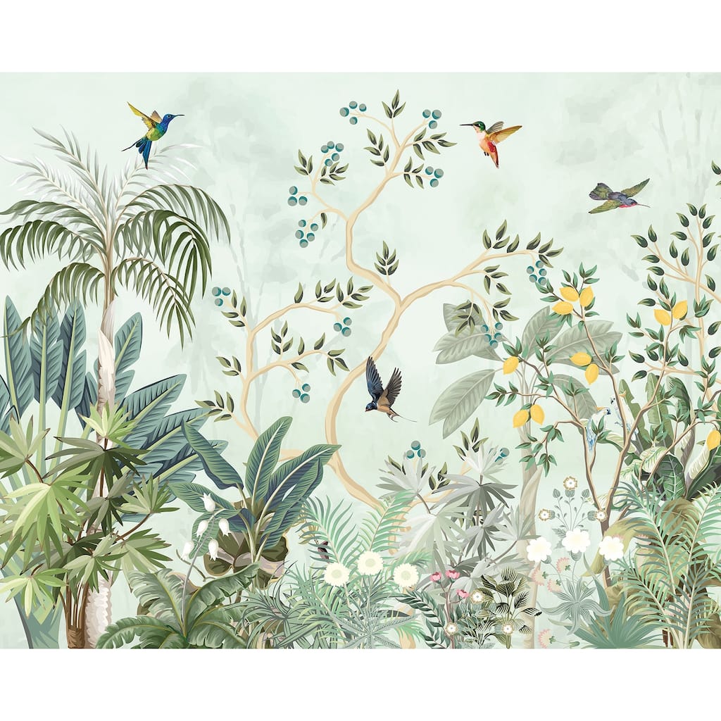 Brewster Origin Murals Lemon Tree Forest Green Wall Mural - N/A