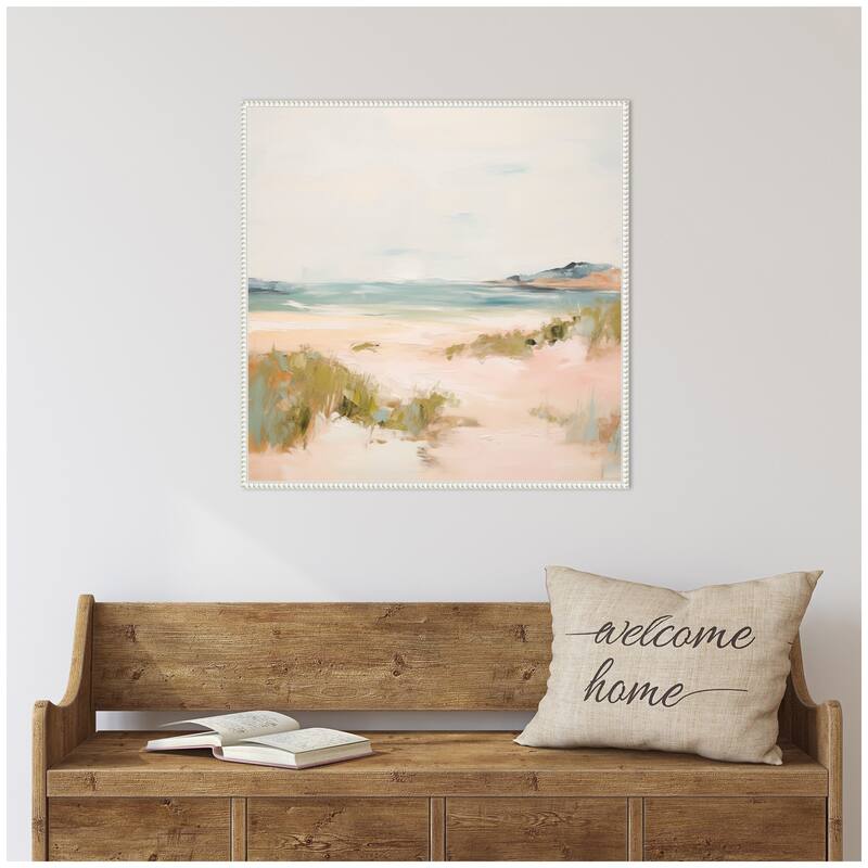 Kate and Laurel Tranquil Landscape V Square by Amy Lighthall Framed Canvas Wall Art Print