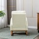 preview thumbnail 7 of 5, Teddy Fabric Upholstered High Back Mid-Century Modern Nursery Rocking Chair with Side Pocket