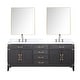 preview thumbnail 23 of 38, Lexora Laurel Bath Vanity, Carrara Marble Top, Faucet Set, and Mirror