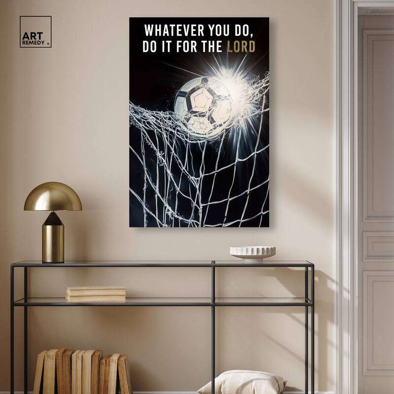 Do it for the Lord Soccer Canvas by Art Remedy, Gallery Wrapped