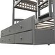 preview thumbnail 9 of 10, Multifunctional Trundle Bunk Bed with Drawers