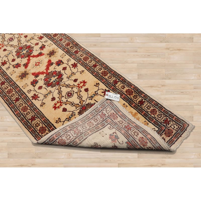 Hand Knotted Tufenkian Keningston Chocolate Beige 100% Wool Area Rug - 2' 5'' x 14' 3''