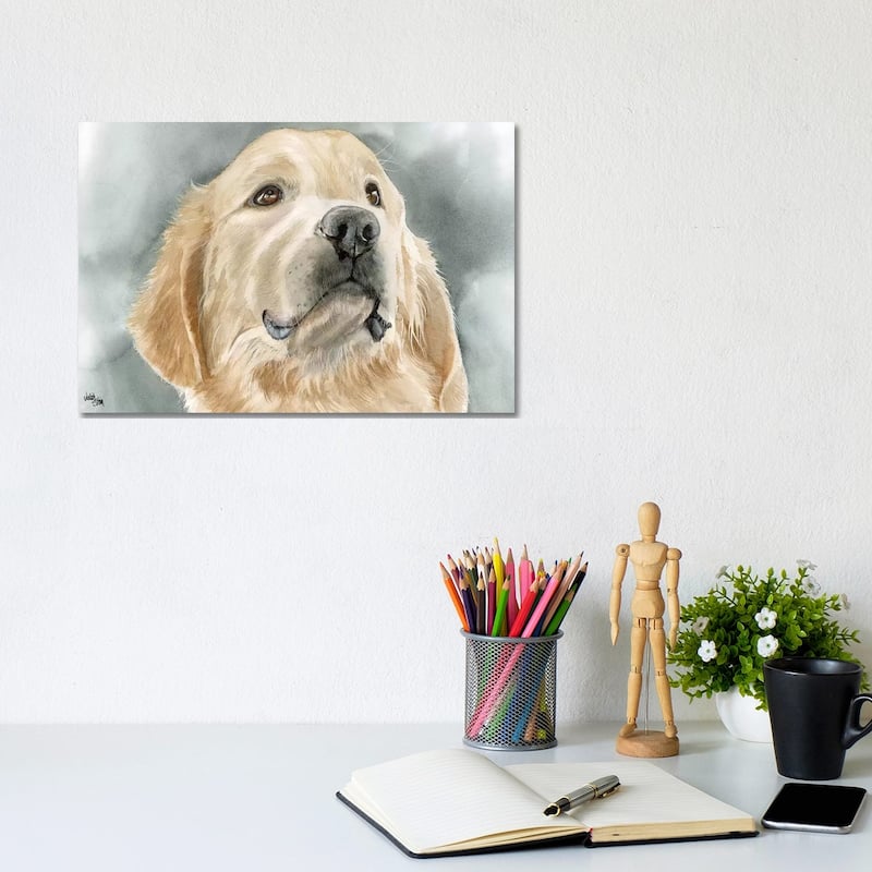 iCanvas "Golden Opportunity - Golden Retriever" by Judith Stein Canvas Print - 8x12x0.75