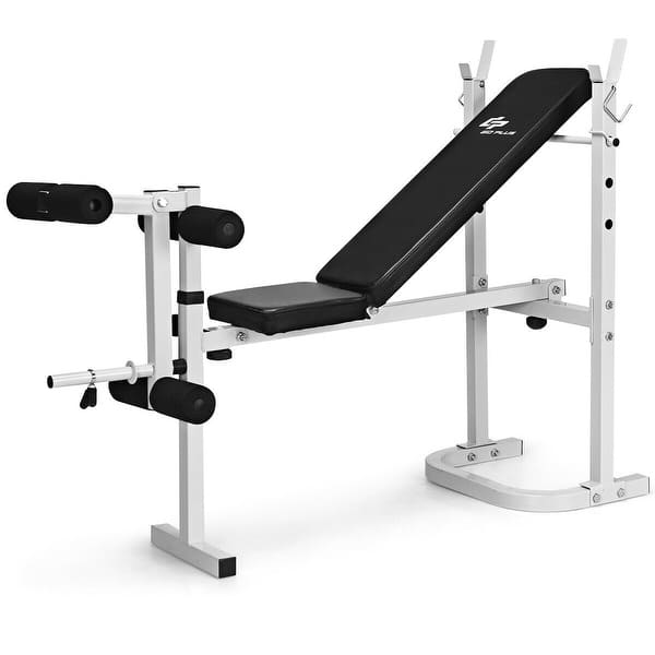 Shop Olympic Folding Weight Bench Incline Lift Workout Leg
