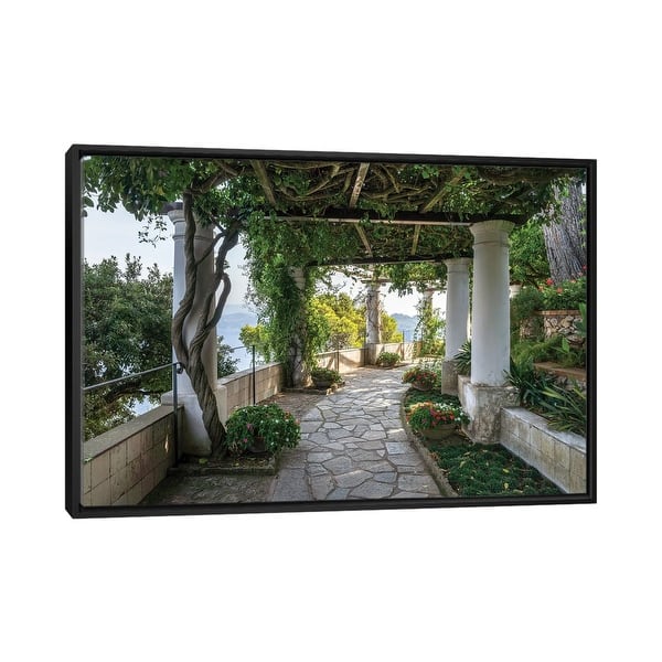 slide 2 of 12, iCanvas "Villa San Michele, Capri Island, Italy" by Jan Becke Framed Canvas Print Black - 26x40