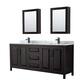 Option Dark Espresso / White Carrara Marble Top / Matte