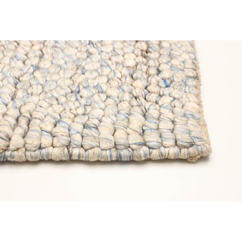 ECARPETGALLERY Braid weave Sienna Cream Wool Rug - 5'1 x 8'2
