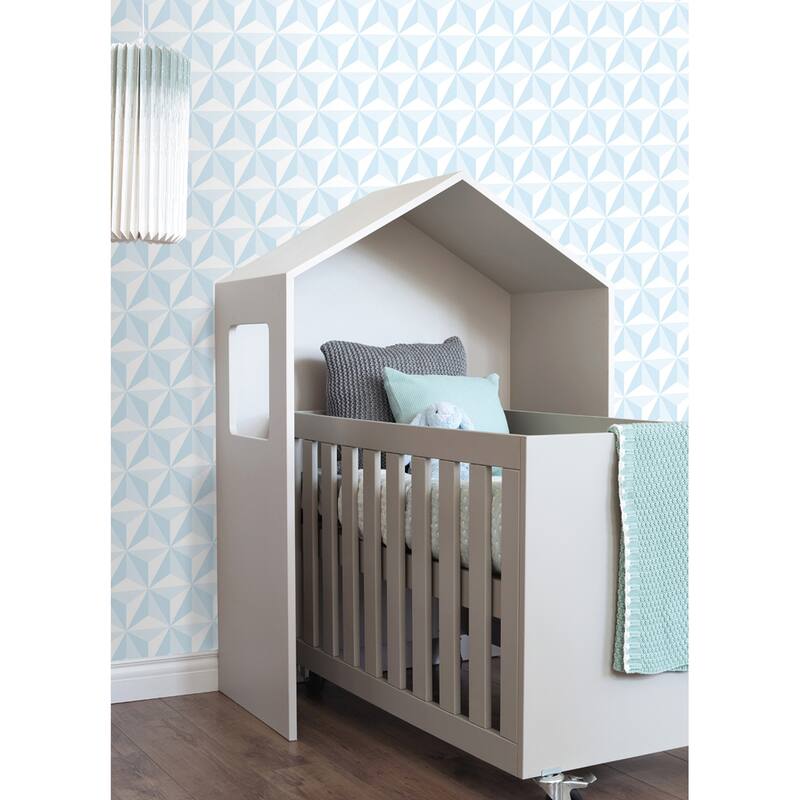 Chesapeake Adella Sky Blue Geometric Wallpaper - 20.9 x 396 x 0.025