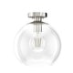 preview thumbnail 8 of 12, Hunter Xidane 1 Light Clear Glass Pendant or Semi-Flush Light - Kitchen Island, Dining Room, Entry - Glam, Contemporary