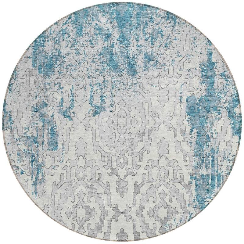HomeRoots Medallion Transitional Rectangle Outdoor Rug