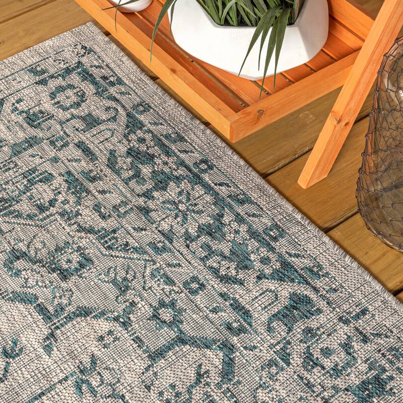 JONATHAN Y Palazzo Boho Medallion Textured Weave Indoor/Outdoor Area Rug