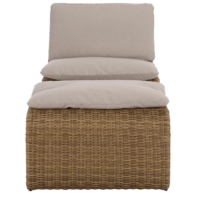 SAFAVIEH Outdoor Living Drew Lounge Set - 28"W x 32"D x 32"H - Natural/Taupe