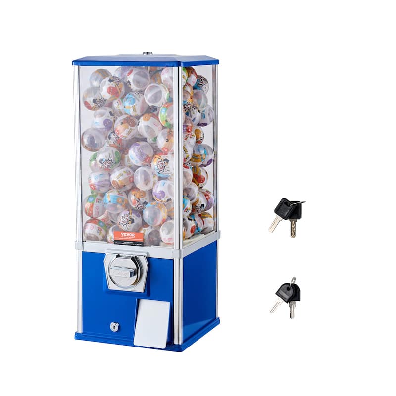 VEVOR Gumball Machine for Kids Home Vending Machine Rectangle Bubble Gum Machine for Game Stores Coin Operated Gumball Bank