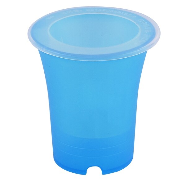 Flower Plastic Round Design Flowerpot Basket Self Watering Planter Blue