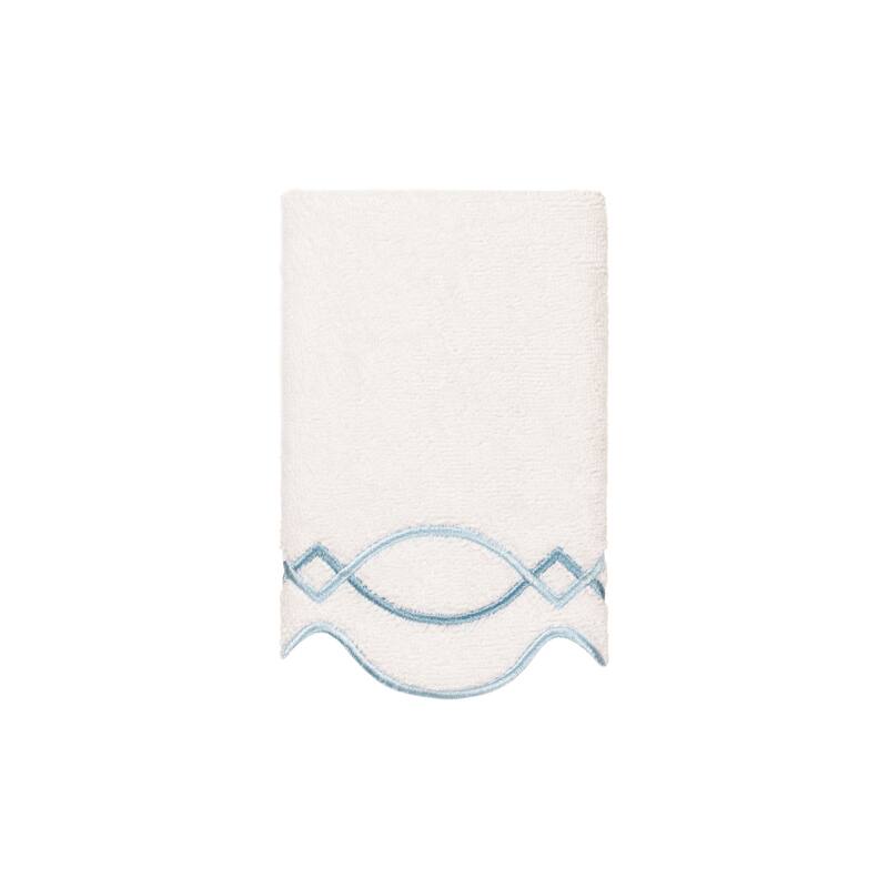 Authentic Hotel and Spa 100% Turkish Cotton DIAMOND CHAIN Scallop Embellished Towel Collection