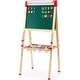 preview thumbnail 1 of 9, 3-in-1 Kids Art Easel with Double Sided Wooden Magnetic Whiteboard and Chalkboard Surface - 21.85"L x 21"W x 53.94"H