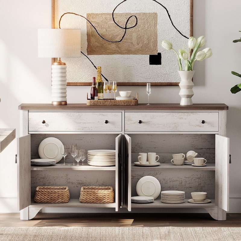 WAMPAT Large Sideboard Buffet Cabinet with Storage, 59"