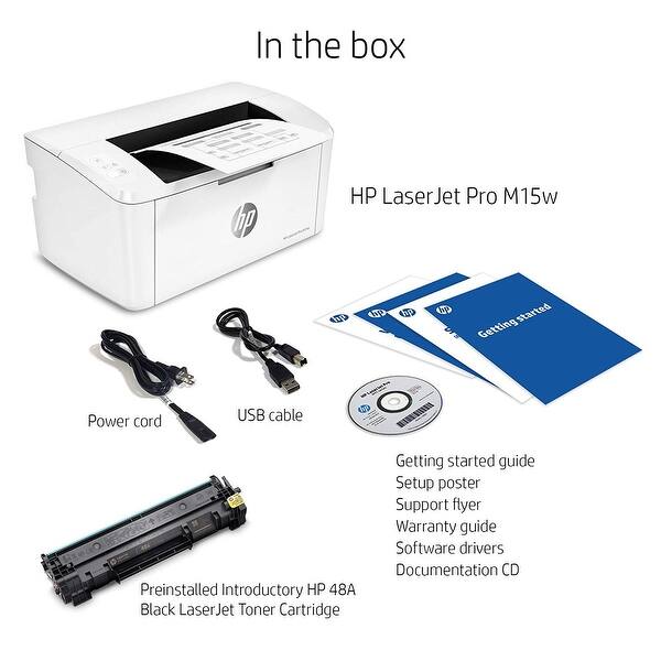 Shop Hp Laserjet Pro M15w Printer W2g51a White Overstock 24121732