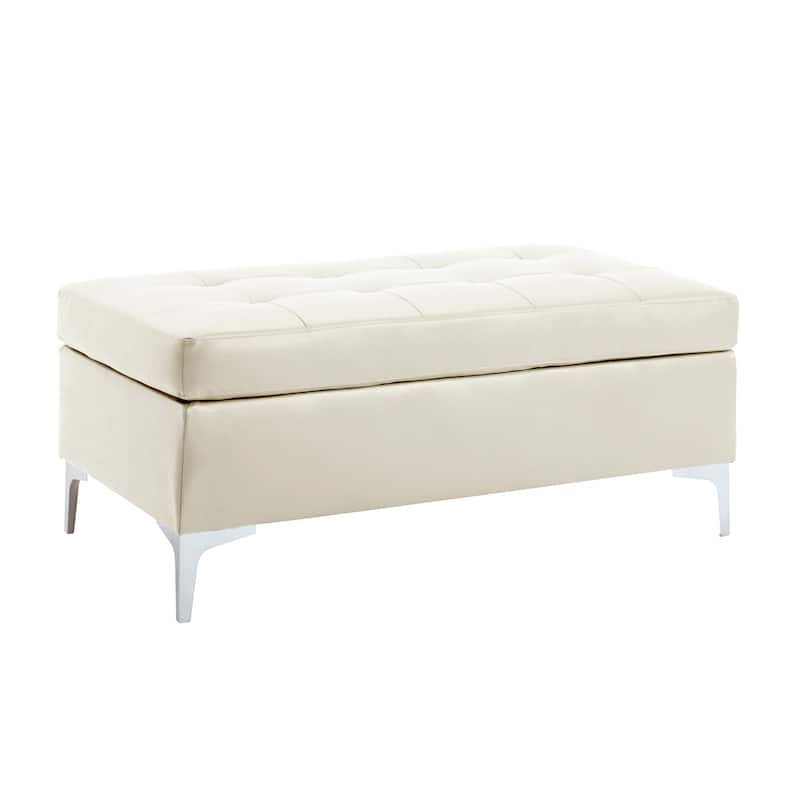McCafferty Faux Leather Cocktail Ottoman