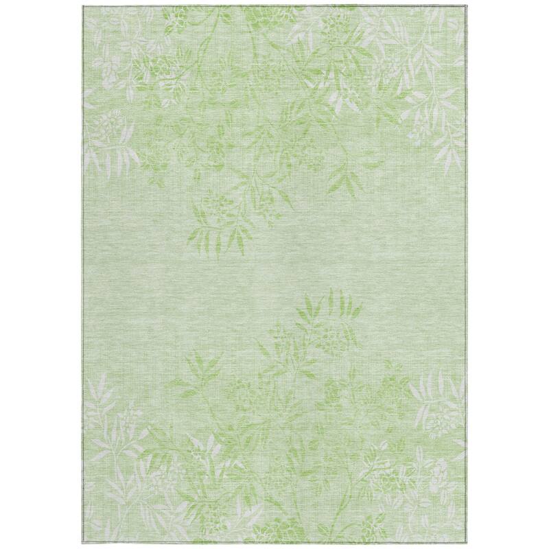 HomeRoots Floral Transitional Rectangle Outdoor Rug