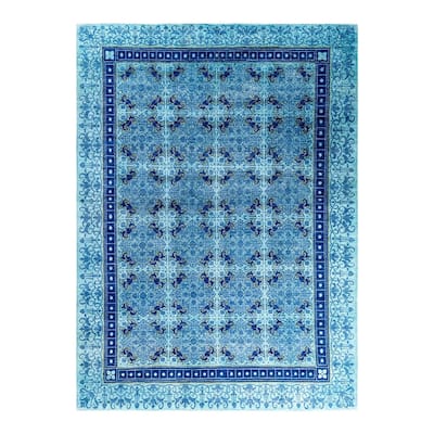 Contemporary Overdyed Wool Hand Knotted Area Rug - 9' 2" x 11' 5"