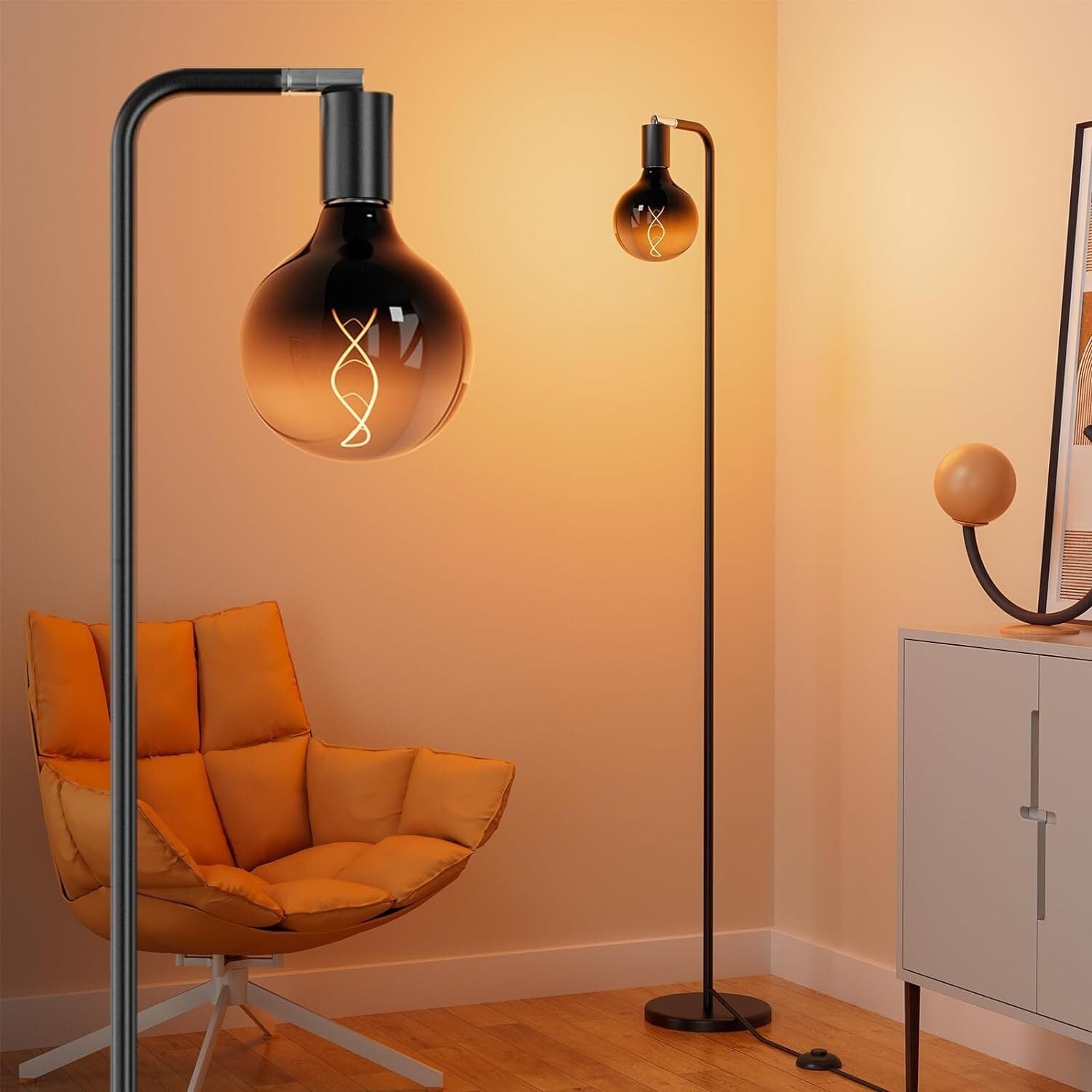 LED RGB Arched Floor Lamp Curved Colorful Lamp - 66.9x12.6in