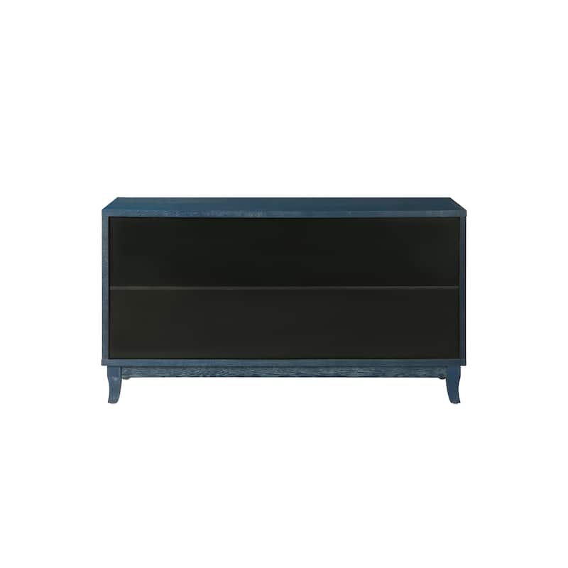 Modern Rattan Buffet Sideboard with Adjustable Shelves & MDF Console Cabinet for Living Room