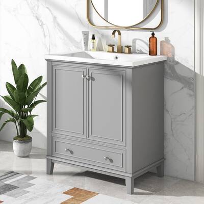 30" Bathroom Vanity with Sink Combo,Multi-functional Bathroom Cabinet