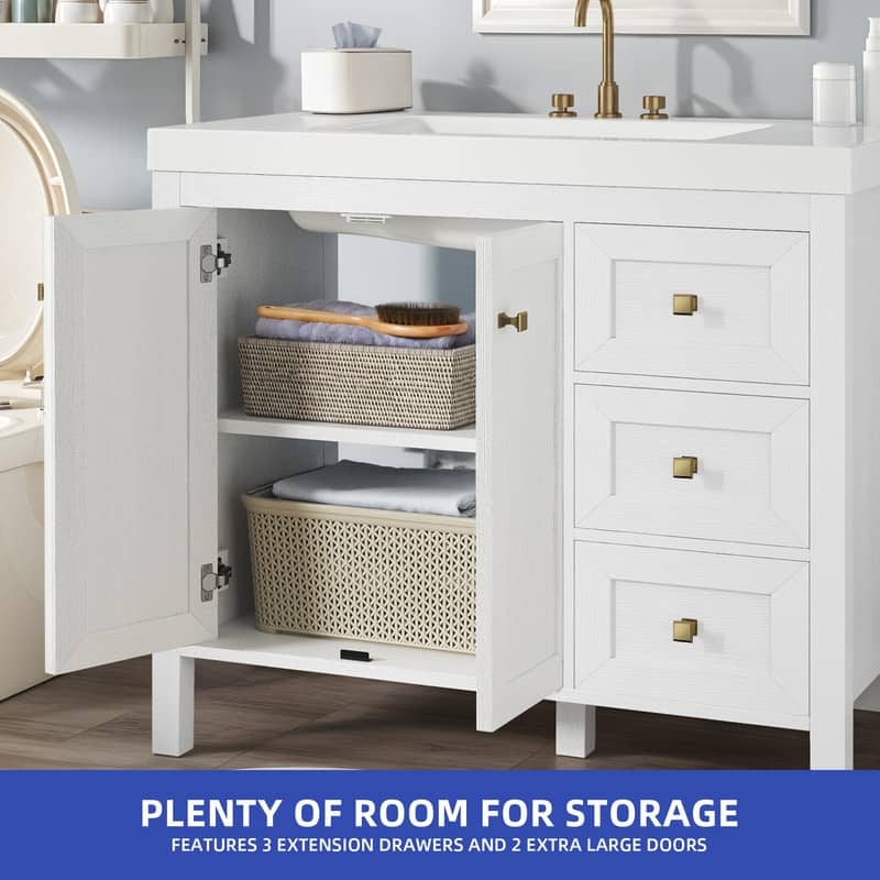 Moasis 36"/42" Bathroom Vanity Cabinet with Sink