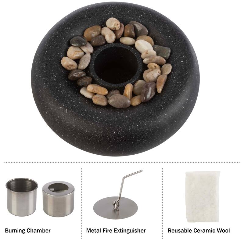 Pure Garden Bioethanol or Rubbing Alcohol Smokeless Tabletop Fire Pit