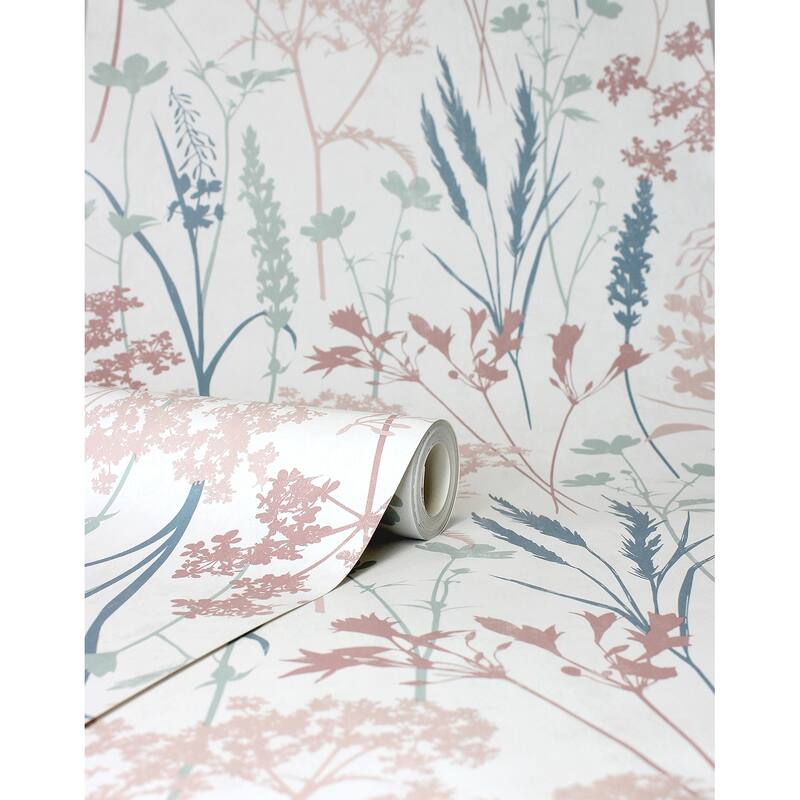 Fine Decor Nanette Pastel Botanical Wallpaper - N/A