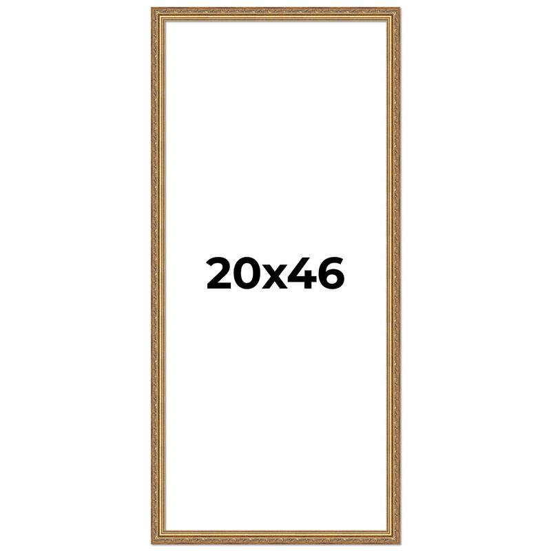 20x46 Frame Red Solid Wood Picture Frame Width 1.75 Inches | Interior Frame Depth 1 13/16 Inches